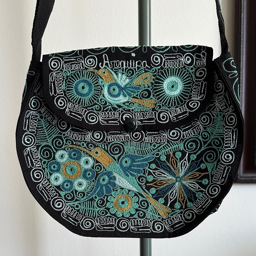 Peruvian Hand Embroidered Shoulder Bag